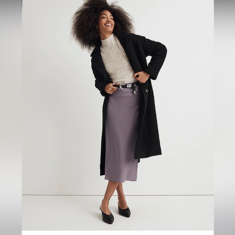 Madewell The Layton Midi Slip Skirt Size 8